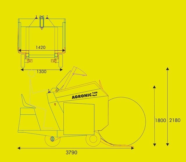 Barības izdalītājs Agronic 143S 4WD shema